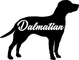 Dalmatian Dog silhouette dog breeds logo dog monogram vector
