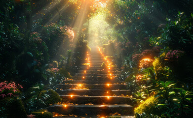 Stairs in the magic forest