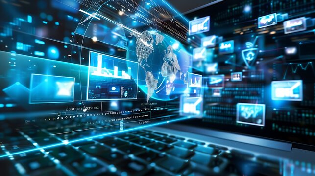 future technology business background features futuristic gradient colors