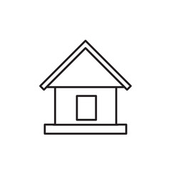 house icon vector flat liner illustration. vector symple illustration on white background..eps