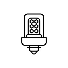 Led light outline icons, minimalist vector illustration ,simple transparent graphic element .Isolated on white background