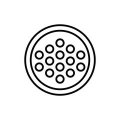 Led light outline icons, minimalist vector illustration ,simple transparent graphic element .Isolated on white background