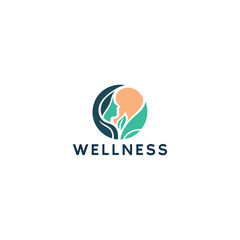 wellness logo design vector, wellness logo. yoga logo. spiritual logo