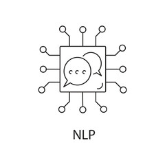 NLP icon. Vector Icon Design