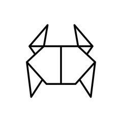 Origami crab outline icons, minimalist vector illustration ,simple transparent graphic element .Isolated on white background © Upnowgraphic Studio