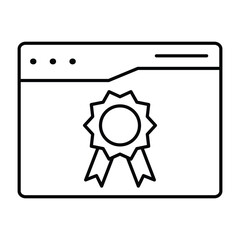 Award web line icon 