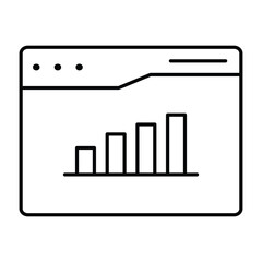 Online graph line icon 