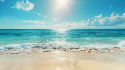 Fototapeta premium Beautiful beach and sea landscape background