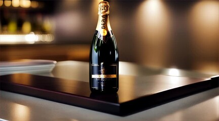 A Tasteful display of wine. Collection of wines in the store of elite alcohol. Various wine bottles are beautifully displayed on the shelves.