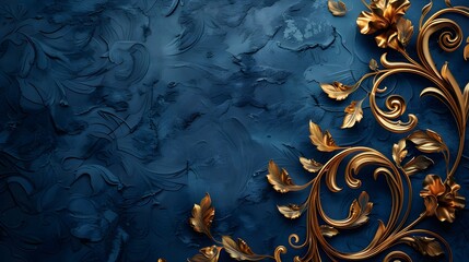 Opulent Filigree Flourish on Luxurious Velvet Background Epitome of Elegant Design