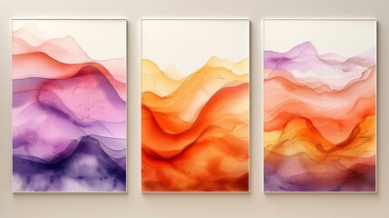 A set of three abstract art illustrations with golden brush strokes, moderns, and textures for wall art, wallpaper, posters, cards, murals, carpets, hangings, and more.