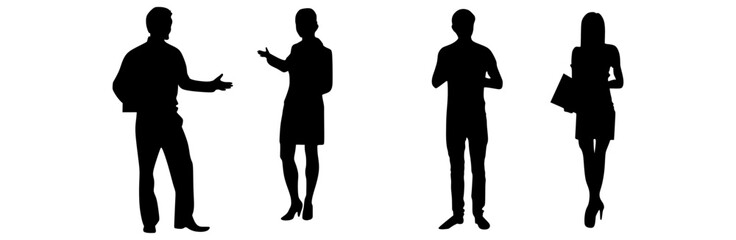 silhouette of a person , office employees