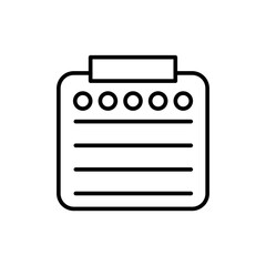 Sticky note outline icons, minimalist vector illustration ,simple transparent graphic element .Isolated on white background