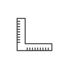 Drafting Ruler Icon Set. Architectural Tools Vector Symbol.