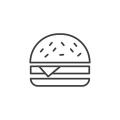 Fast Food Hamburger Icon Set. Burger and Sandwich Vector Symbol.