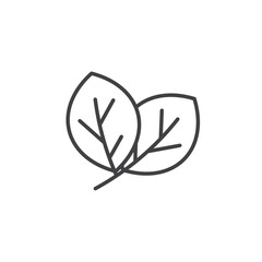 Ecology Leaf Icon Set. Natural Leaves and Plant Vector Symbol.
