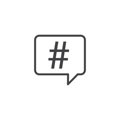 Social Media Hashtag Icon Set. Viral Tag Vector Symbol.