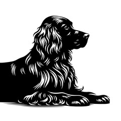 Irish Setter Dog Silhouette - Elegance and Strength Captured in Minimalist Form- Minimalist Irish Setter Dog Vector- Irish Setter Dog Illustration.