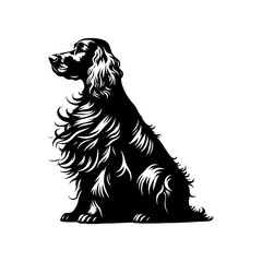 Irish Setter Dog Silhouette - Elegance and Strength Captured in Minimalist Form- Minimalist Irish Setter Dog Vector- Irish Setter Dog Illustration.