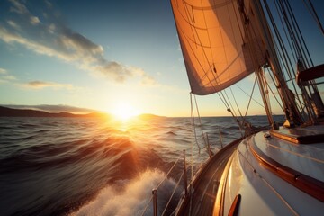 Golden Sunset Sailing Adventure in Coastal Waters