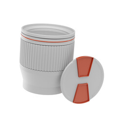 lens camera 3d icon and illustration