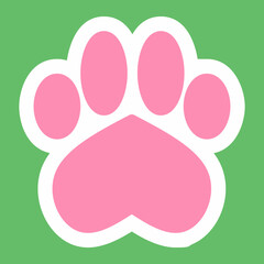 dog paw icon sign design element