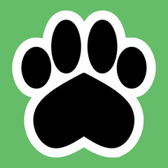 dog paw icon sign design element