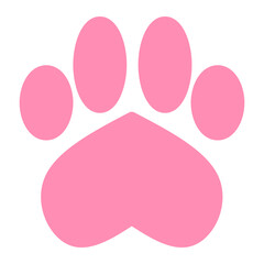 dog paw icon sign design element
