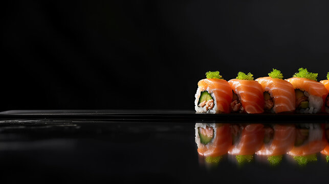 Delicious Japanese Cuisine. Sushi, Sashim ,generative ai