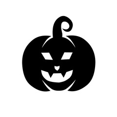 set of black Halloween pumpkin icons vector