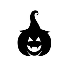 set of black Halloween pumpkin icons vector