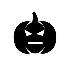 set of black Halloween pumpkin icons vector
