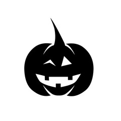 set of black Halloween pumpkin icons vector