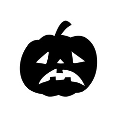 set of black Halloween pumpkin icons vector