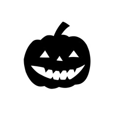 set of black Halloween pumpkin icons vector