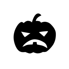 set of black Halloween pumpkin icons vector