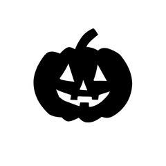 set of black Halloween pumpkin icons vector