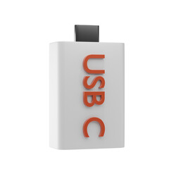 usb c storage 3d icon and illustration