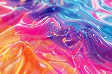 Obraz premium A colorful, shiny, and shiny surface with a rainbow of colors