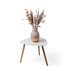 Small decorative table with flower pot