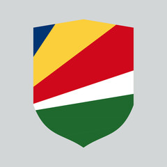 Seychelles Flag in Shield Shape Frame