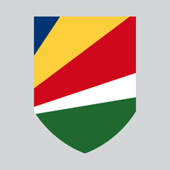 Seychelles Flag in Shield Shape Frame