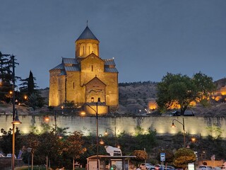 church at night Georgia