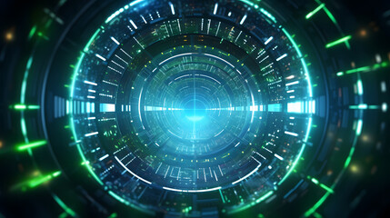 Fototapeta premium Abstract blue technological background