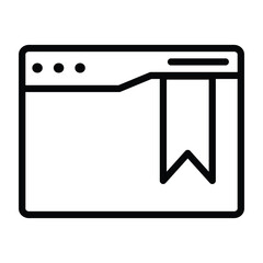 Bookmark web line icon 