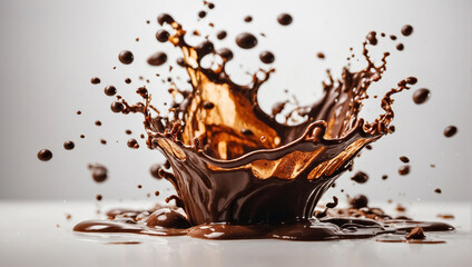 Thick chocolate splash
