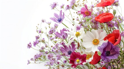Daisy bouquet , Purple and white wildflower bouquet