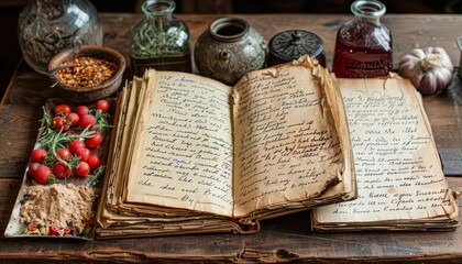 Showcase a chefs collection of handwritten recipes, passed down through generations, each one a treasure in the culinary world