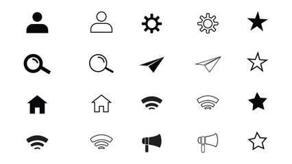 Icon Design, Icon Set Vector Illustrations