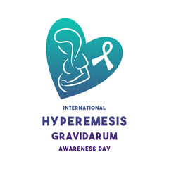 International Hyperemesis Gravidarum Awareness Day. Gradient colors.
